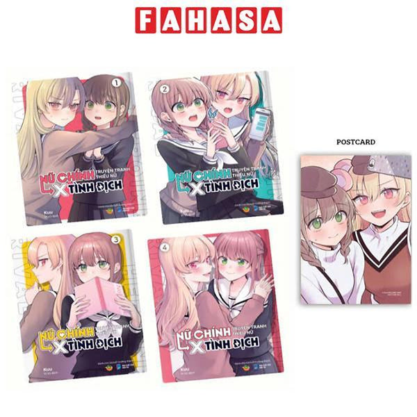 Sách - Bộ Manga - Nữ Chính Truyện Tranh Thiếu Nữ X Tình Địch: Tập 1 - 4 (Bộ 4 Tập) (Tái Bản 2025) - Tặng Kèm Postcard Bồi Cứng