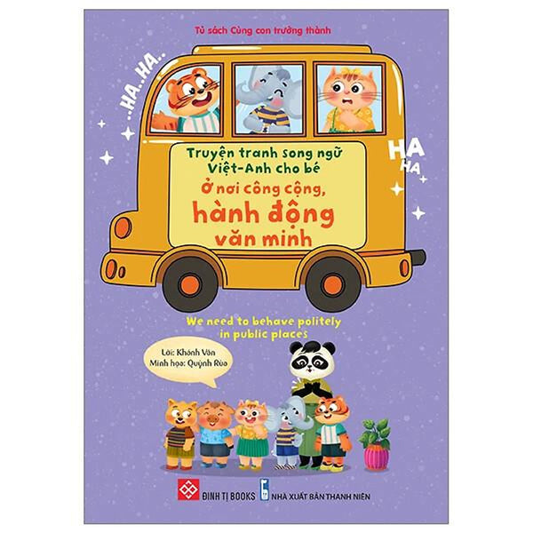 Sách Truyện Tranh Song Ngữ Việt Anh Cho Bé - Ở Nơi Công Cộng Hành Động Văn Minh