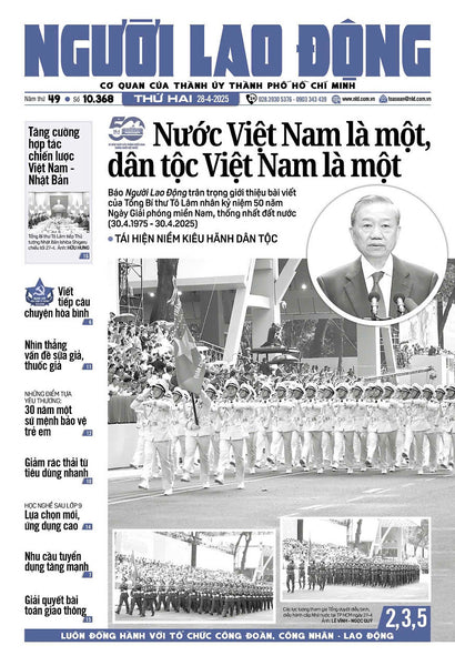 Nhật Báo Người Lao Động Từ Ngày 28-04-2025 Đến 04-05-2025