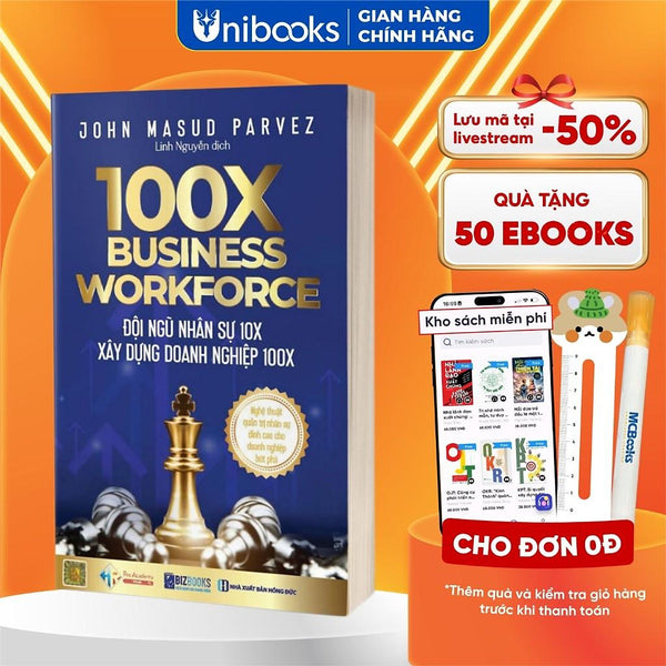 Sách - 100X Business Workforce - Đội Ngũ Nhân Sự 10X Xây Dựng Doanh Nghiệp 100X: Nghệ Thuật Quản Trị Nhân Sự - Bizbooks