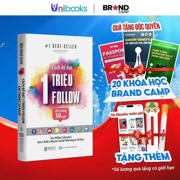 Sách - Cách Để Đạt 1 Triệu Follow Chỉ Trong 30 Ngày - Bizbooks
