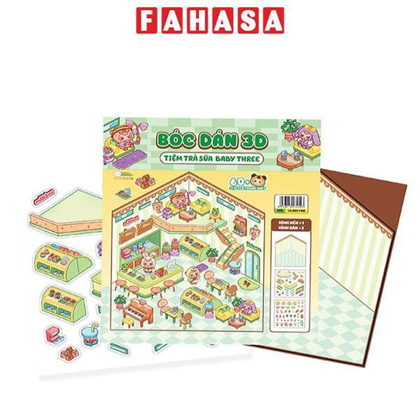 Sách - Bóc Dán 3D - Tiệm Trà Sữa Baby Three