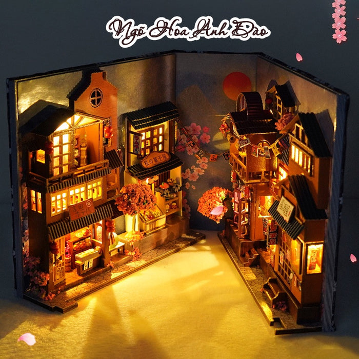 Mô hình BOOK NOOK. Tặng MICA CHE BỤI, KEO DÁN, Có đèn led. Nhà búp bê gỗ DIY Trang Trí Kệ sách. Quà tặng ý Nghĩa Mô hình BOOK NOOK. Tặng MICA CHE BỤI, KEO DÁN, Có đèn led. Nhà búp bê gỗ DIY Trang Trí Kệ sách. Quà tặng ý Nghĩa