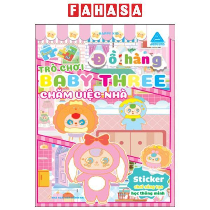 Sách - Sticker Chơi Sáng Tạo Học Thông Minh - Trò Chơi Đồ Hàng Baby Three - Chăm Việc Nhà Sách - Sticker Chơi Sáng Tạo Học Thông Minh - Trò Chơi Đồ Hàng Baby Three - Chăm Việc Nhà