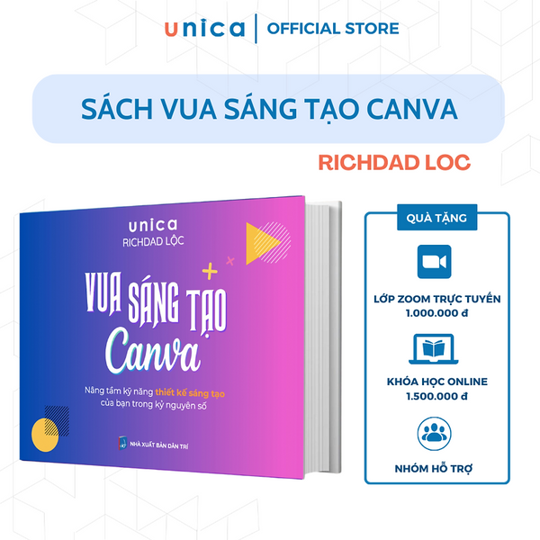 Sách Vua Sáng Tạo Canva Cùng Richdad Lộc Kèm Khóa Học Online