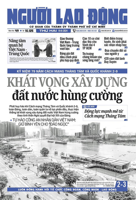 Nhật Báo Người Lao Động Từ Ngày 19-8-2024 Đến 25-8-2024 Nhật Báo Người Lao Động Từ Ngày 19-8-2024 Đến 25-8-2024