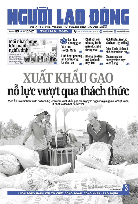 Nhật Báo Người Lao Động Từ Ngày 28-9-2024 Đến 04-10-2024 Nhật Báo Người Lao Động Từ Ngày 28-9-2024 Đến 04-10-2024