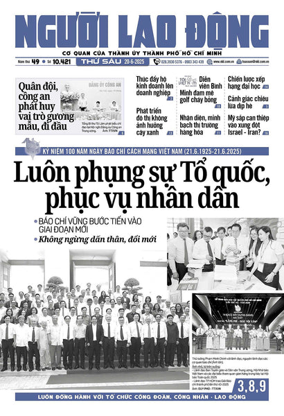 Nhật Báo Người Lao Động Từ Ngày 16-06-2025 Đến 22-06-2025