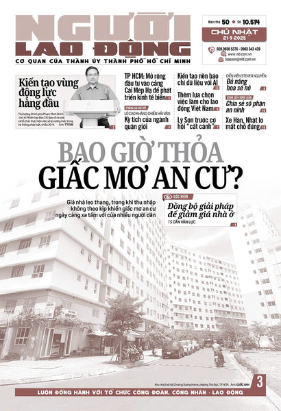 Nhật Báo Người Lao Động Từ Ngày 15-09-2025 Đến 21-09-2025