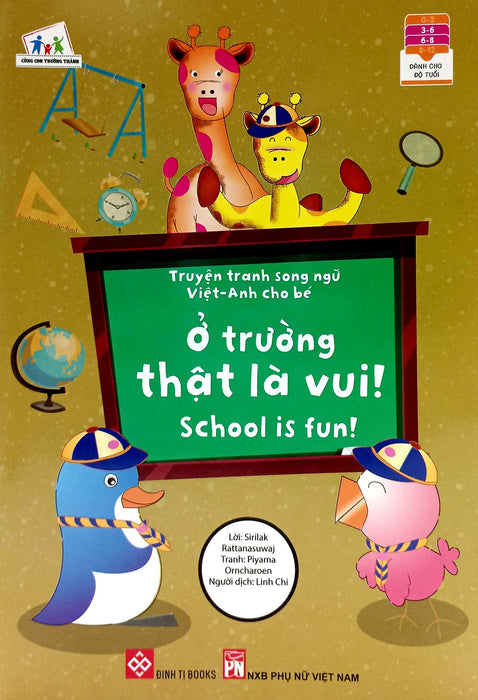 Sách Truyện Tranh Song Ngữ Việt Anh Cho Bé - Ở Trường Thật Là Vui Sách Truyện Tranh Song Ngữ Việt Anh Cho Bé - Ở Trường Thật Là Vui