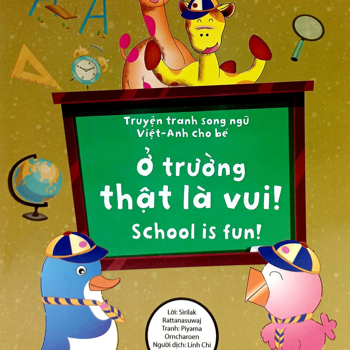 Sách Truyện Tranh Song Ngữ Việt Anh Cho Bé - Ở Trường Thật Là Vui Sách Truyện Tranh Song Ngữ Việt Anh Cho Bé - Ở Trường Thật Là Vui