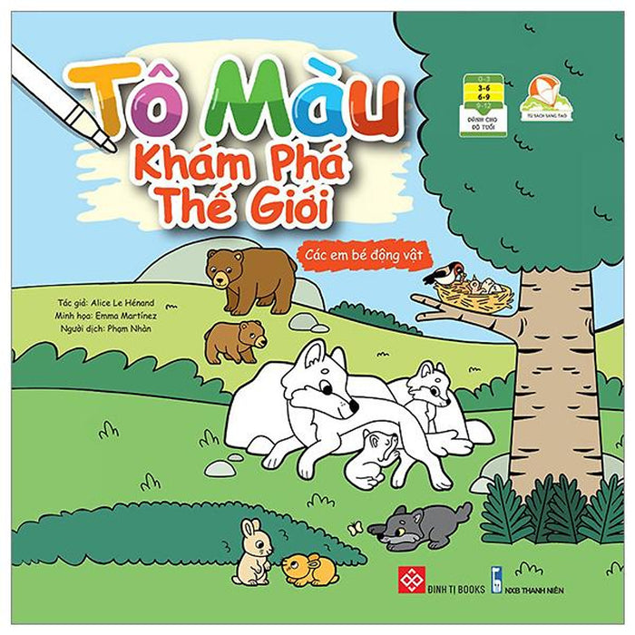 Sách Tô Màu Khám Phá Thế Giới - Các Em Bé Động Vật Sách Tô Màu Khám Phá Thế Giới - Các Em Bé Động Vật