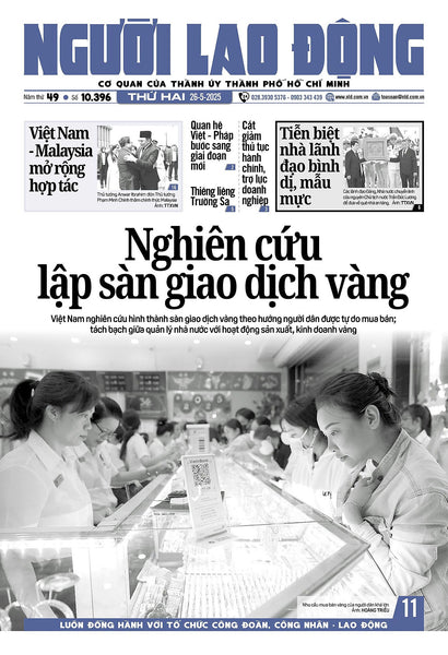 Nhật Báo Người Lao Động Từ Ngày 26-05-2025 Đến 01-06-2025