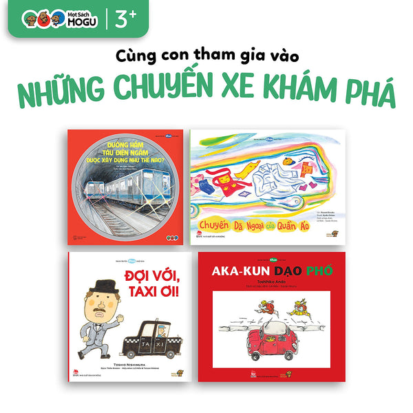 Truyện Ehon Bé 3-4-5 Tuổi - Bộ 4 Cuốn Những Chuyến Xe Khám Phá