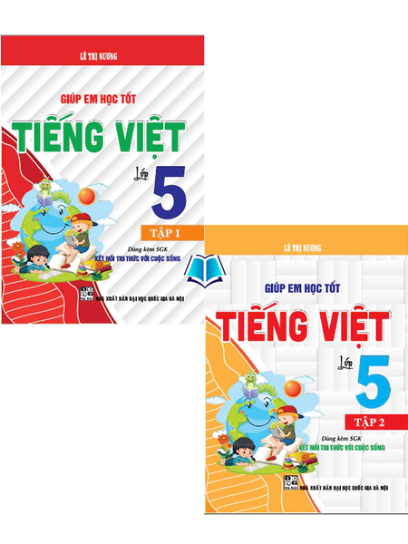 Sách - Giúp Em Học Tốt Tiếng Việt Lớp 5 - Tập 1 + 2 (Kết Nối Tri Thức Với Cuộc Sống) -Ha