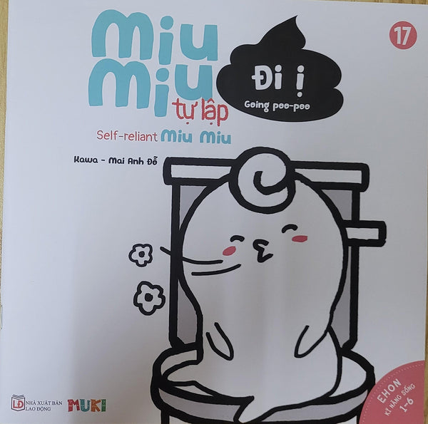 Sách Ehon Miu Miu Tự Lập Phần 1 Song Ngữ - Đi Ị