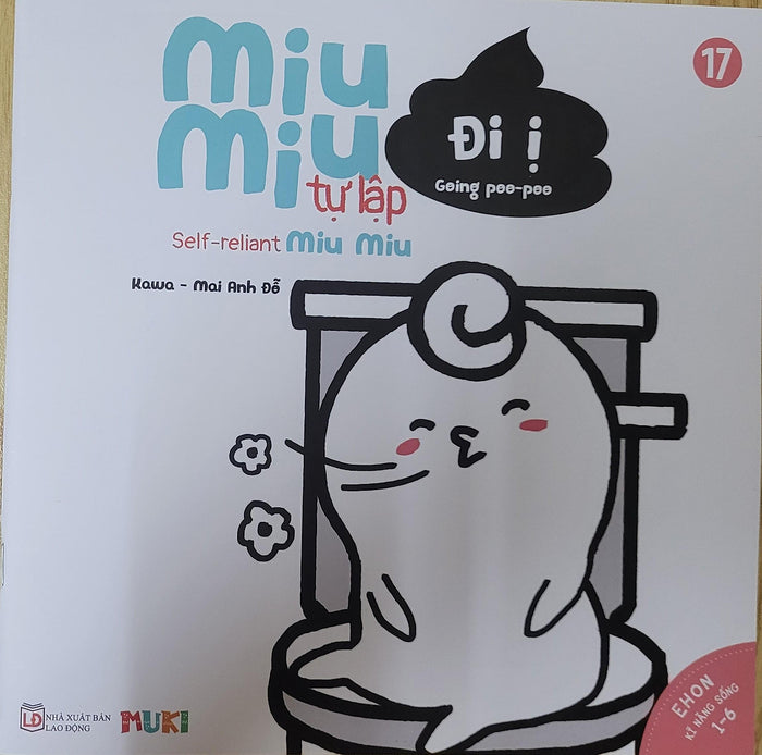 Sách Ehon Miu Miu Tự Lập Phần 1 Song Ngữ - Đi Ị Sách Ehon Miu Miu Tự Lập Phần 1 Song Ngữ - Đi Ị