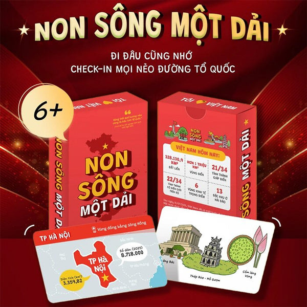 Non Sông Một Dải - 34 Thẻ Tỉnh Thành - 1 Thẻ Đặc Khu Hải Đảo (Bộ Thẻ Flashcard)