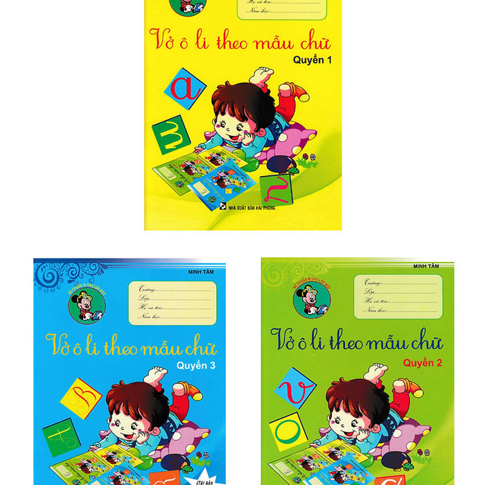 Combo Vở Ô Li Theo Mẫu Chữ Combo Vở Ô Li Theo Mẫu Chữ