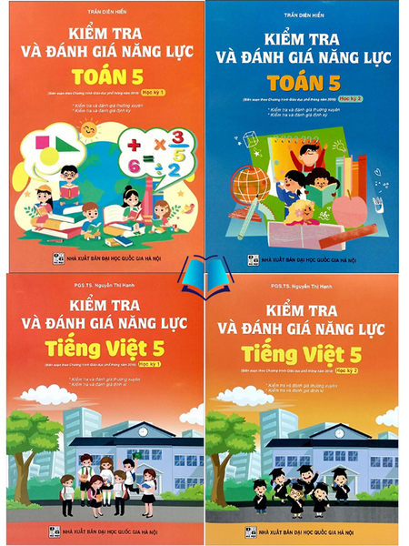 Sách - Kiểm Tra Và Đánh Giá Năng Lực Toán + Tiếng Việt Lớp 5 (Theo Chương Trình Gdpt 2018)
