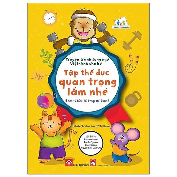 Sách Truyện Tranh Song Ngữ Việt Anh Cho Bé - Tập Thể Dục Quan Trọng Lắm Nhé