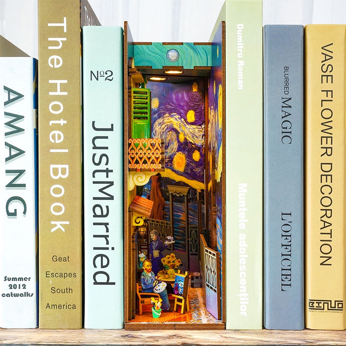 Mô hình BOOK NOOK. Tặng MICA CHE BỤI, KEO DÁN, Có đèn led. Nhà búp bê gỗ DIY Trang Trí Kệ sách. Quà tặng ý Nghĩa Mô hình BOOK NOOK. Tặng MICA CHE BỤI, KEO DÁN, Có đèn led. Nhà búp bê gỗ DIY Trang Trí Kệ sách. Quà tặng ý Nghĩa
