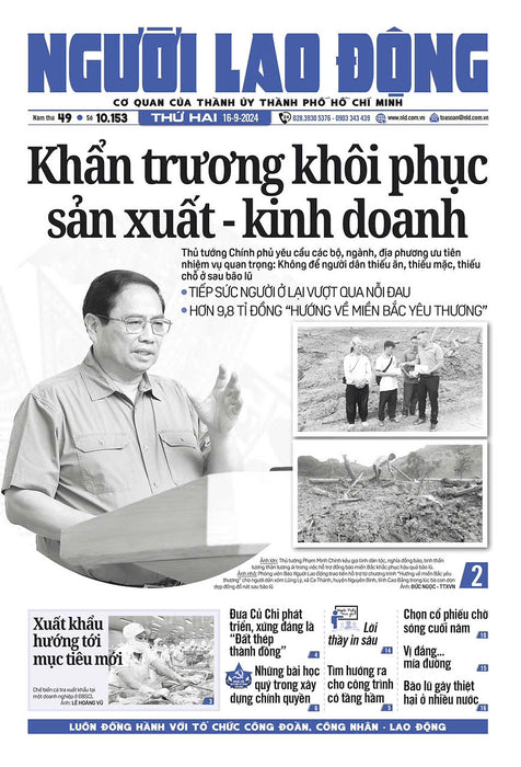 Nhật Báo Người Lao Động Từ Ngày 16-9-2024 Đến 22-9-2024 Nhật Báo Người Lao Động Từ Ngày 16-9-2024 Đến 22-9-2024
