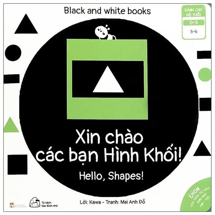Sách Ehon Black And White Books - Xin Chào Các Bạn Hình Khối Sách Ehon Black And White Books - Xin Chào Các Bạn Hình Khối