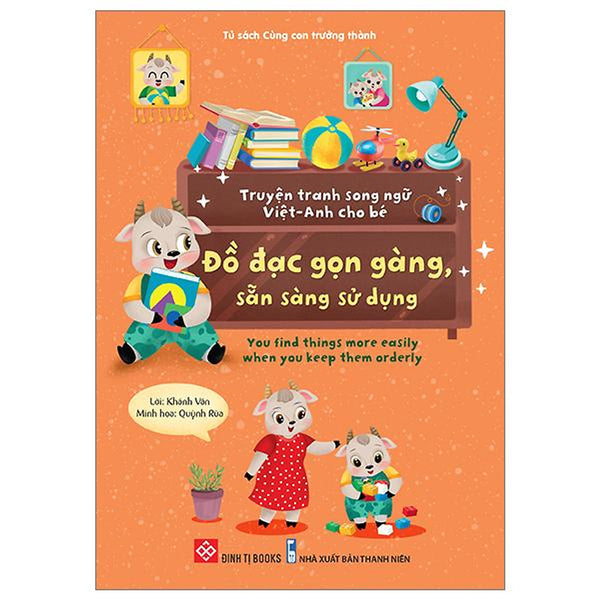 Sách Truyện Tranh Song Ngữ Việt Anh Cho Bé - Đồ Đạc Gọn Gàng Sẵn Sàng Sử Dụng