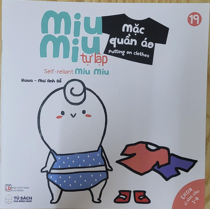 Sách Ehon Miu Miu Tự Lập Phần 1 Song Ngữ - Mặc Quần Áo Sách Ehon Miu Miu Tự Lập Phần 1 Song Ngữ - Mặc Quần Áo