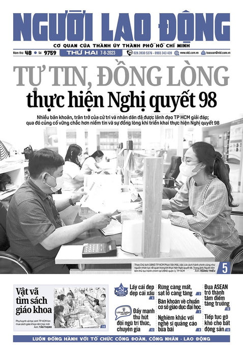 Nhật Báo Người Lao Động Từ Ngày 7-8-2023 Đến 13-8-2023 Nhật Báo Người Lao Động Từ Ngày 7-8-2023 Đến 13-8-2023