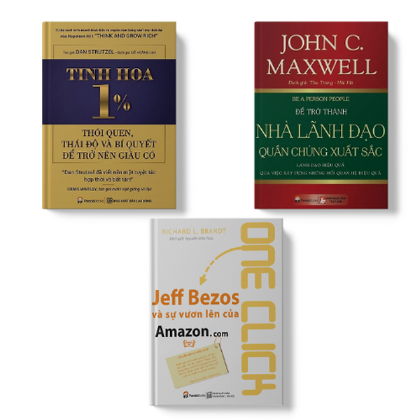 Sách Pandabooks Combo 3 Cuốn Tinh Hoa 1%+Để Trở Thành Nhà Lãnh Đạo Quần Chúng Xuất Sắc+One Click