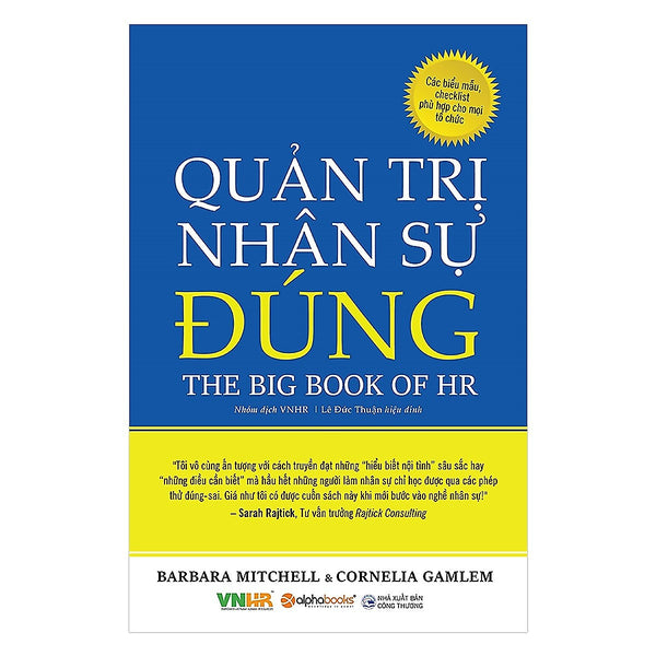 Tủ Sách Hay Dành Cho Nhà Lãnh Đạo: Quản Trị Nhân Sự Đúng -Barbara Mitchell; Tặng Kèm Bookmark