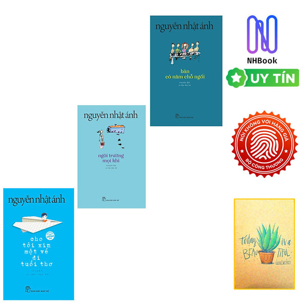 Combo Truyện Nguyễn Nhật Ánh: Cho Tôi Xin Một Vé Đi Tuổi Thơ + Ngôi Trường Mọi Khi + Bàn Có Năm Chỗ Ngồi (3 Cuốn - Tặng Kèm Bookmark Happy Life)