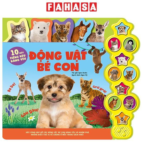 10 Nút Tiếng Kêu Đáng Yêu - Động Vật Bé Con