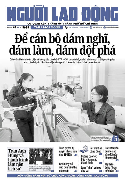 Nhật Báo Người Lao Động Từ Ngày 29-5-2023 Đến 04-6-2023