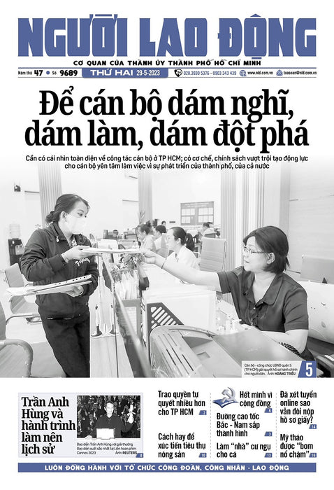 Nhật Báo Người Lao Động Từ Ngày 29-5-2023 Đến 04-6-2023 Nhật Báo Người Lao Động Từ Ngày 29-5-2023 Đến 04-6-2023