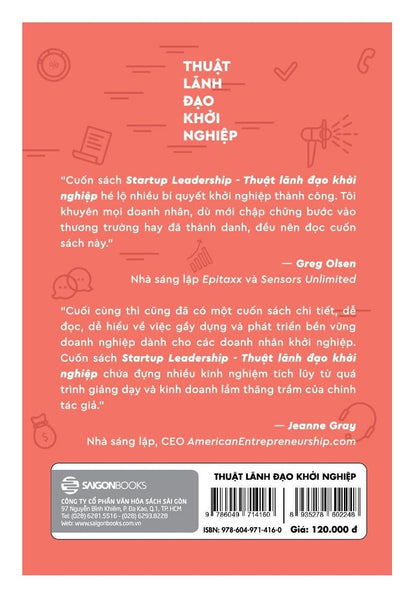Thuật Lãnh Đạo Khởi Nghiệp (Sgb)