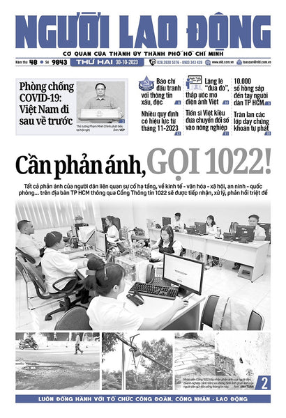 Nhật Báo Người Lao Động Từ Ngày 30-10-2023 Đến 5-11-2023