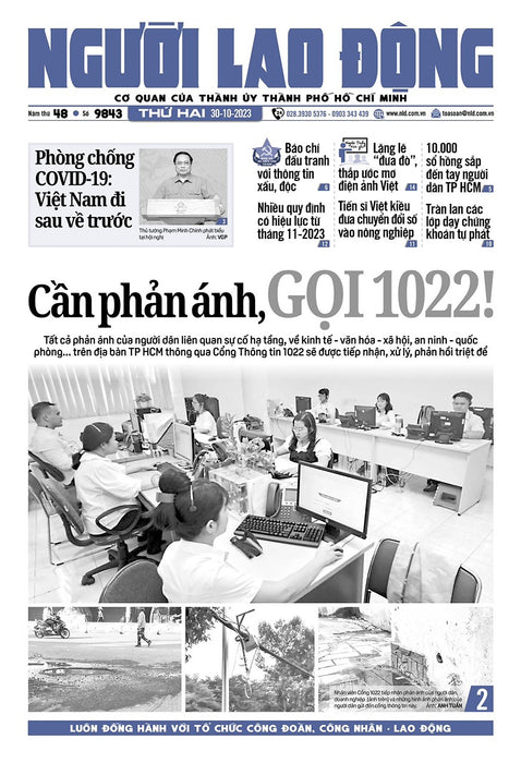 Nhật Báo Người Lao Động Từ Ngày 30-10-2023 Đến 5-11-2023 Nhật Báo Người Lao Động Từ Ngày 30-10-2023 Đến 5-11-2023