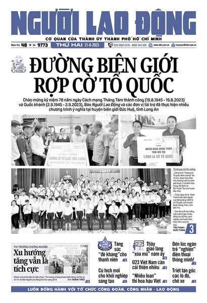 Nhật Báo Người Lao Động Từ Ngày 21-8-2023 Đến 27-8-2023