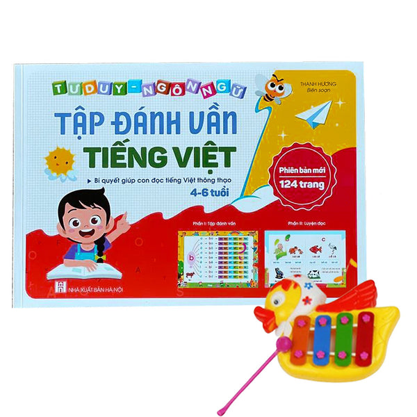 SáCh TậP ĐáNh VầN TiếNg ViệT Cho Trẻ Từ 4 ĐếN 6 TuổI TậP ĐọC Và Tư Duy Ngôn Ngữ TặNg KèM ĐàN Mini