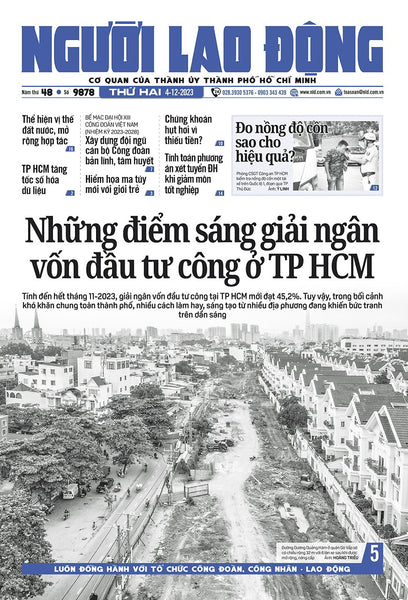 Nhật Báo Người Lao Động Từ Ngày 4-12-2023 Đến 10-12-2023
