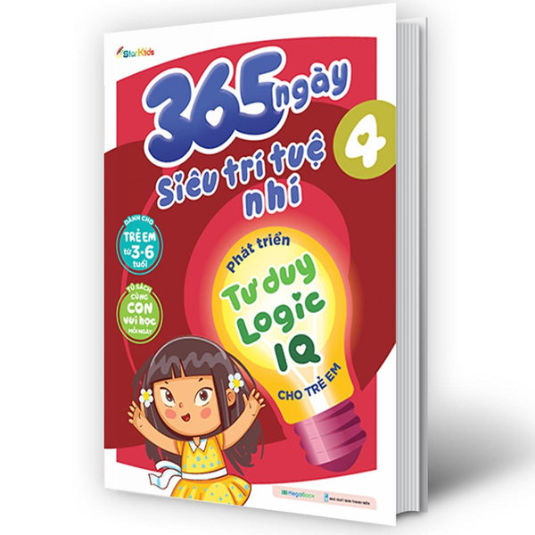 Sách – 365 Ngày Siêu Trí Tuệ Nhí - Phát Triển Tư Duy Logic Iq Cho Trẻ Em 4 (Megabook)