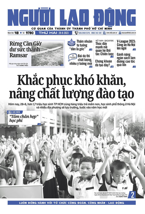 Nhật Báo Người Lao Động Từ Ngày 28-8-2023 Đến 1-9-2023 Nhật Báo Người Lao Động Từ Ngày 28-8-2023 Đến 1-9-2023