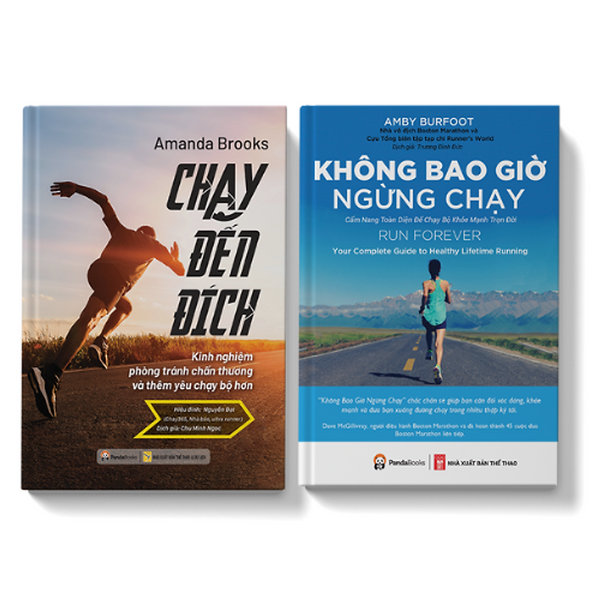 Sách Pandabooks Combo 2 Cuốn Chạy Đến Đích+Không Bao Giờ Ngừng Chạy