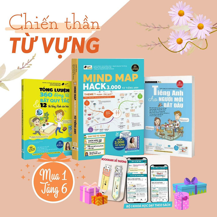 Sách Mindmap Hack 3000 Não Từ Tiếng Anh Tặng Tổng Luyện 360 Đt Bqt Và Tiếng Anh Cho Người Mới Bắt Đầu (Kèm Khóa Học Online 980K) Sách Mindmap Hack 3000 Não Từ Tiếng Anh Tặng Tổng Luyện 360 Đt Bqt Và Tiếng Anh Cho Người Mới Bắt Đầu (Kèm Khóa Học Online 980K)