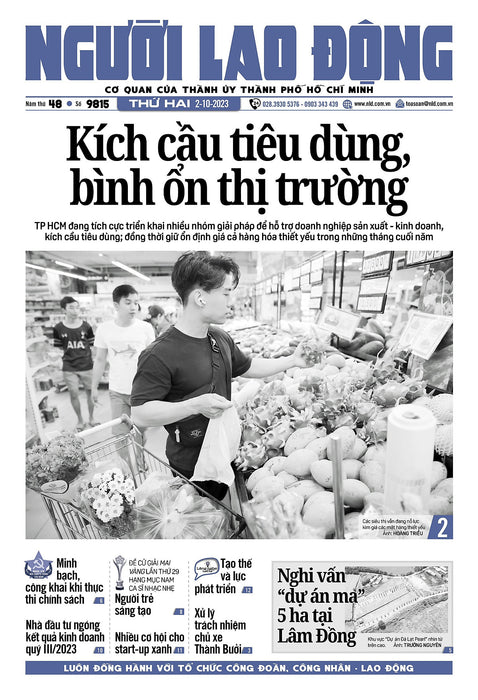 Nhật Báo Người Lao Động Từ Ngày 2-10-2023 Đến 8-10-2023 Nhật Báo Người Lao Động Từ Ngày 2-10-2023 Đến 8-10-2023