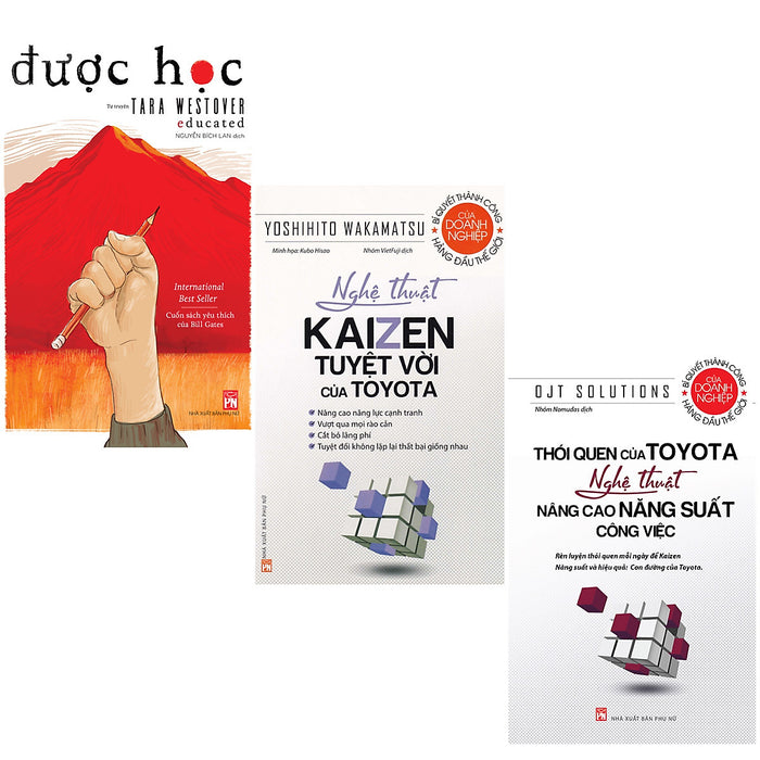 Combo 3 Cuốn Được Học + Nghệ Thuật Kaizen Tuyệt Vời Của Toyota +Thói Quen Của Toyota Nghệ Thuật Nâng Cao Năng Suất Công Việc Combo 3 Cuốn Được Học + Nghệ Thuật Kaizen Tuyệt Vời Của Toyota +Thói Quen Của Toyota Nghệ Thuật Nâng Cao Năng Suất Công Việc