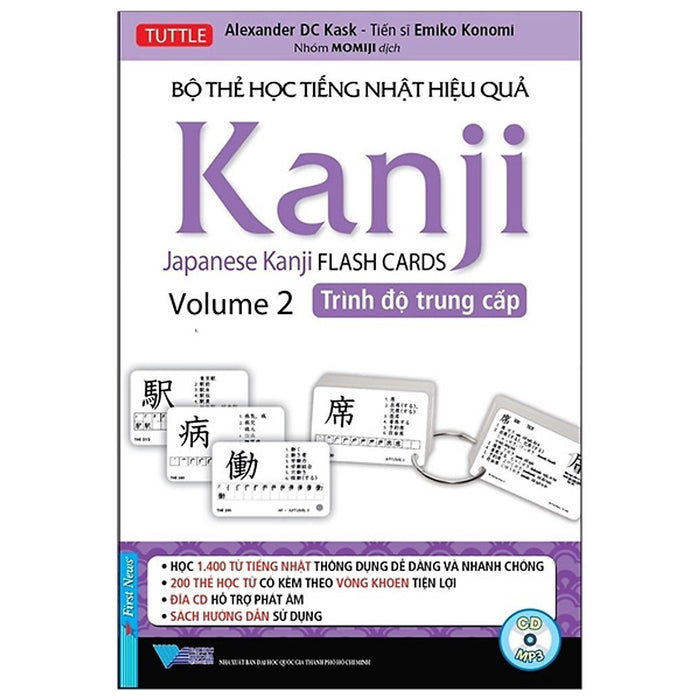 Hộp Flash Cards - Kanji 2 (200 Thẻ +1Cd) Hộp Flash Cards - Kanji 2 (200 Thẻ +1Cd)